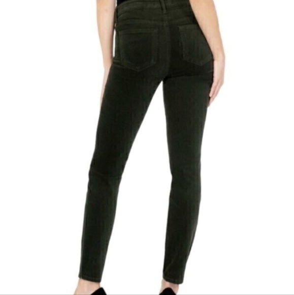 Kut From The Kloth Diana Skinny Dark Green Stretch Corduroy Pants - Size 10 - Picture 3 of 16